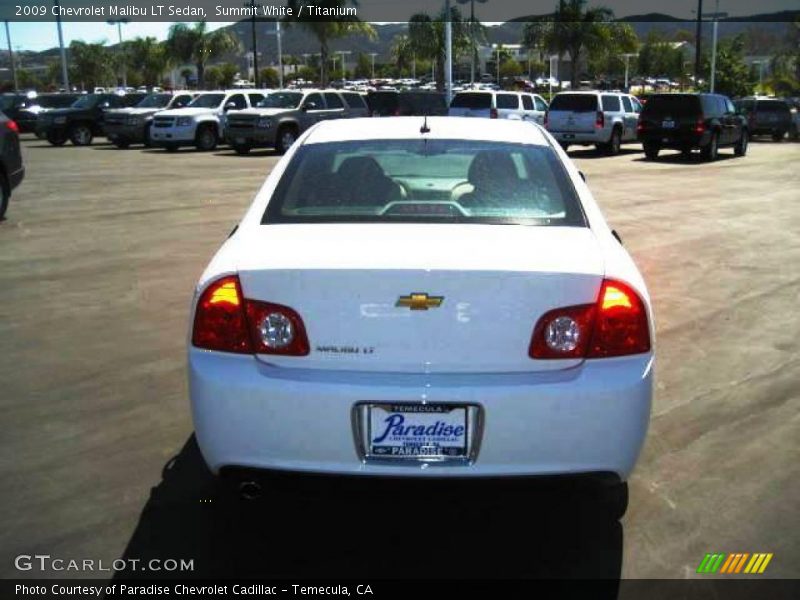 Summit White / Titanium 2009 Chevrolet Malibu LT Sedan