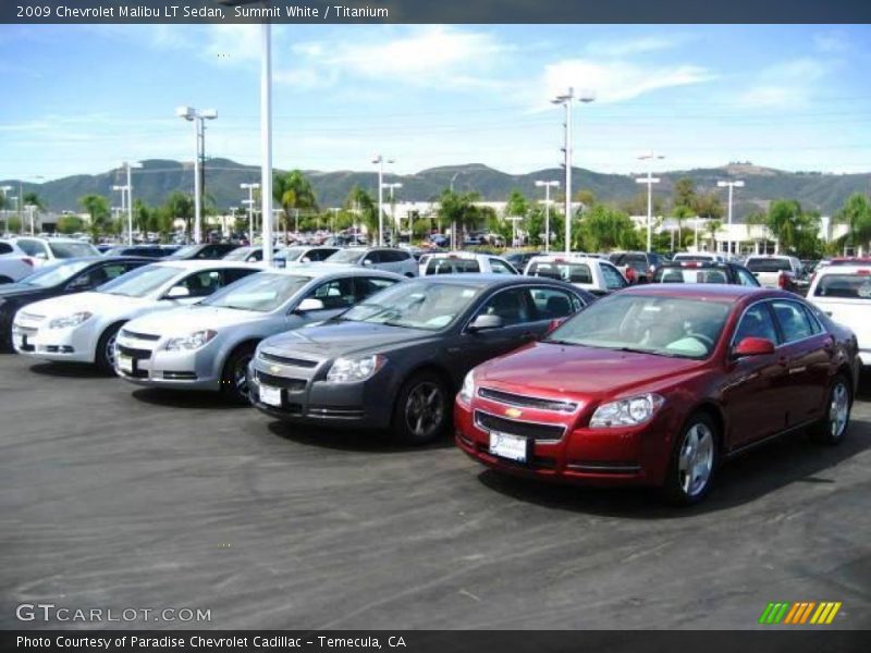 Summit White / Titanium 2009 Chevrolet Malibu LT Sedan