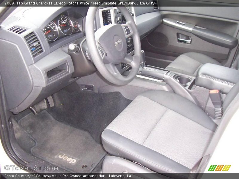 Stone White / Medium Slate Gray/Dark Slate Gray 2009 Jeep Grand Cherokee Laredo
