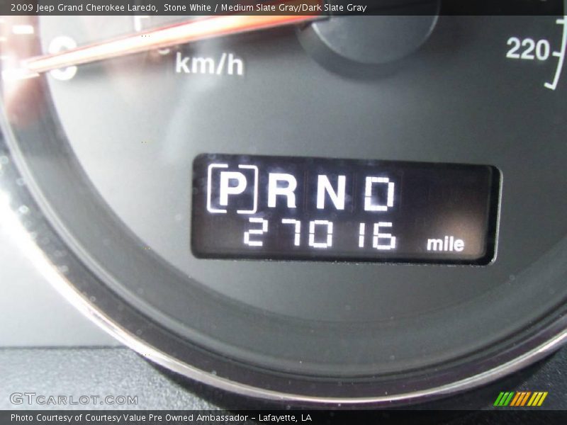 Stone White / Medium Slate Gray/Dark Slate Gray 2009 Jeep Grand Cherokee Laredo