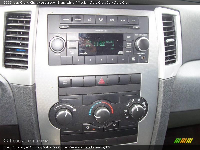 Stone White / Medium Slate Gray/Dark Slate Gray 2009 Jeep Grand Cherokee Laredo