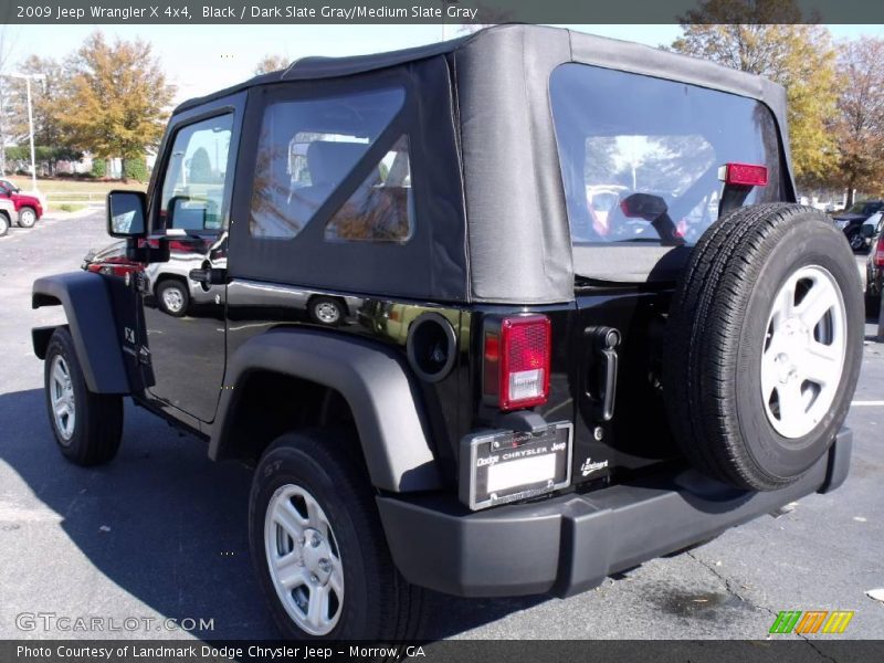 Black / Dark Slate Gray/Medium Slate Gray 2009 Jeep Wrangler X 4x4