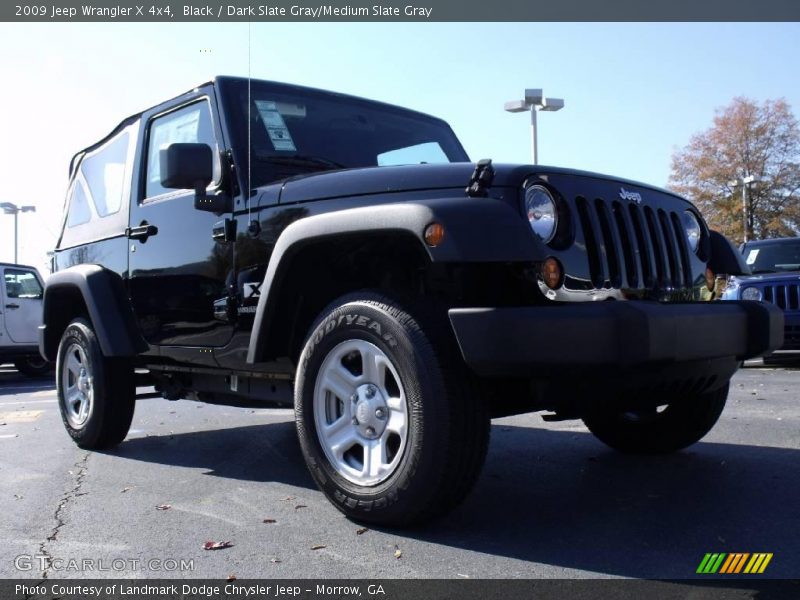 Black / Dark Slate Gray/Medium Slate Gray 2009 Jeep Wrangler X 4x4