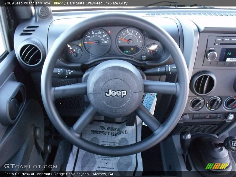 Black / Dark Slate Gray/Medium Slate Gray 2009 Jeep Wrangler X 4x4