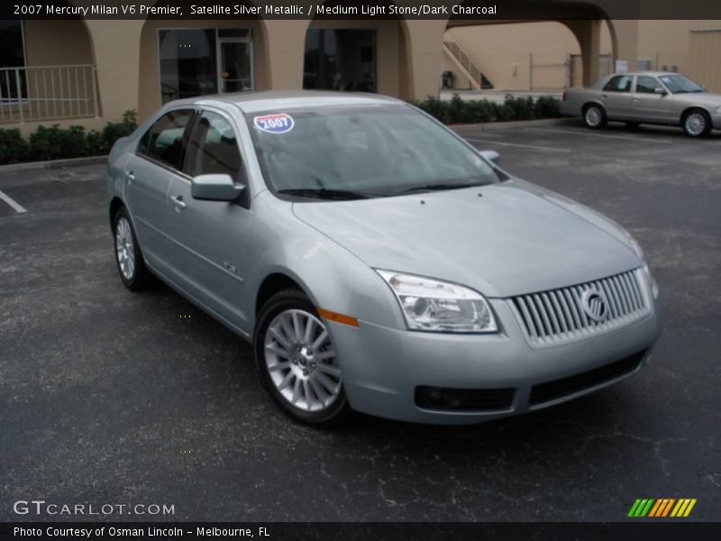 Satellite Silver Metallic / Medium Light Stone/Dark Charcoal 2007 Mercury Milan V6 Premier