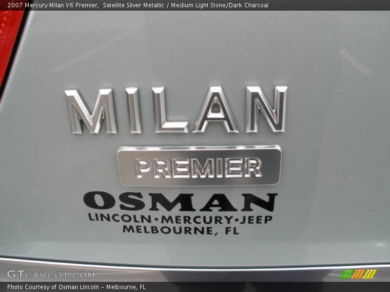 Satellite Silver Metallic / Medium Light Stone/Dark Charcoal 2007 Mercury Milan V6 Premier