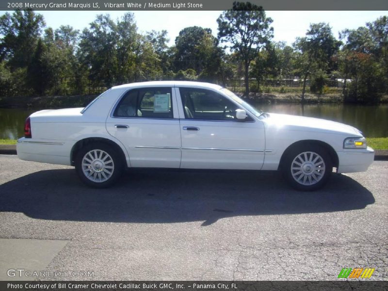 Vibrant White / Medium Light Stone 2008 Mercury Grand Marquis LS