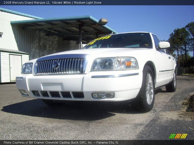 Vibrant White / Medium Light Stone 2008 Mercury Grand Marquis LS