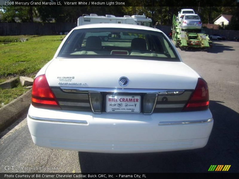 Vibrant White / Medium Light Stone 2008 Mercury Grand Marquis LS