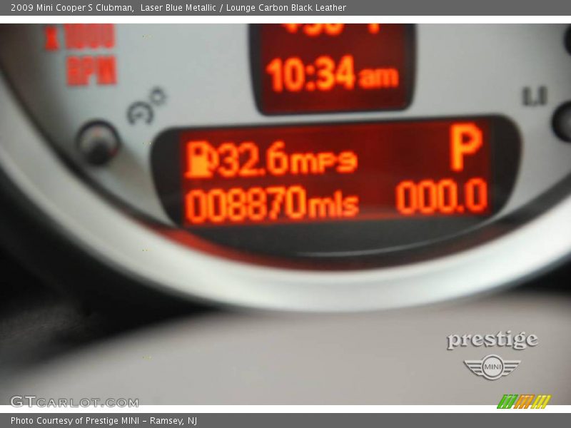 Laser Blue Metallic / Lounge Carbon Black Leather 2009 Mini Cooper S Clubman