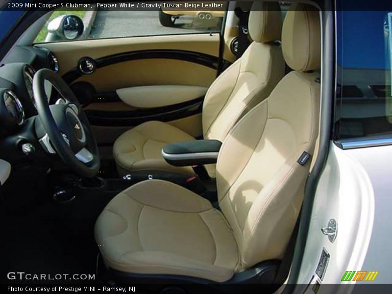 Pepper White / Gravity Tuscan Beige Leather 2009 Mini Cooper S Clubman