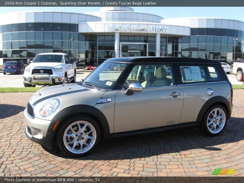 Sparkling Silver Metallic / Gravity Tuscan Beige Leather 2009 Mini Cooper S Clubman