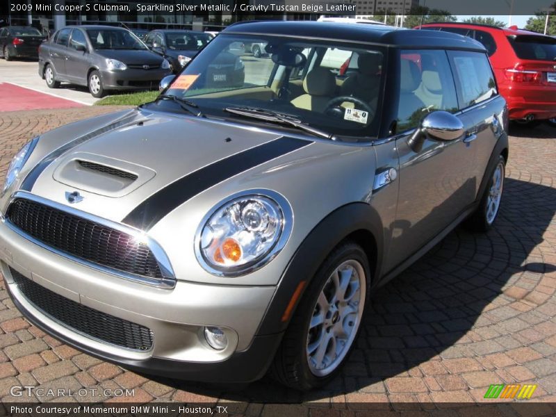 Sparkling Silver Metallic / Gravity Tuscan Beige Leather 2009 Mini Cooper S Clubman
