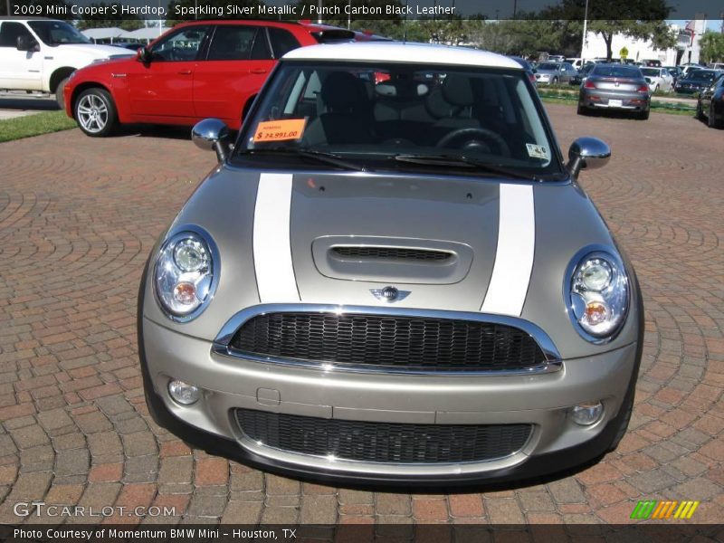 Sparkling Silver Metallic / Punch Carbon Black Leather 2009 Mini Cooper S Hardtop