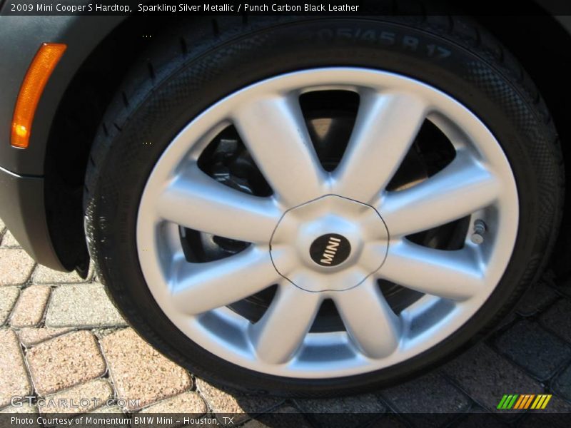 Sparkling Silver Metallic / Punch Carbon Black Leather 2009 Mini Cooper S Hardtop