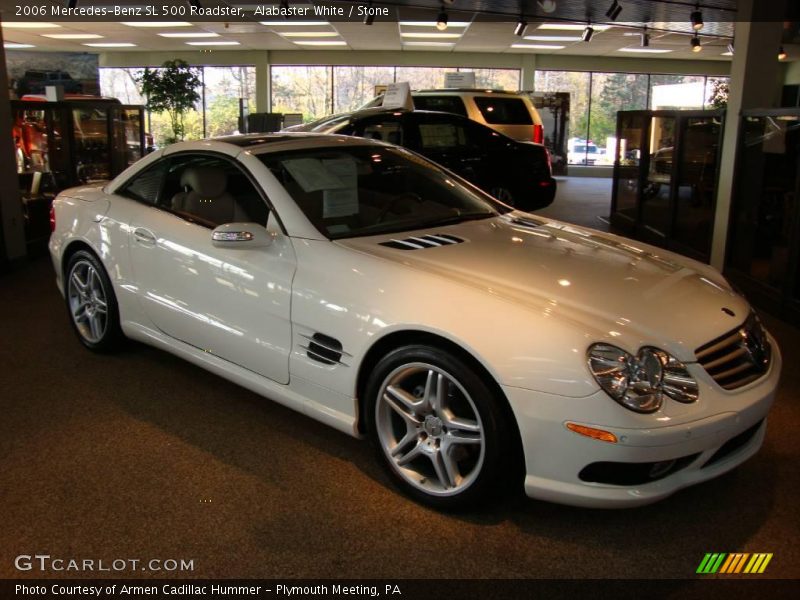 Alabaster White / Stone 2006 Mercedes-Benz SL 500 Roadster