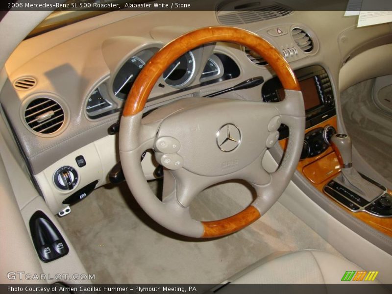 Alabaster White / Stone 2006 Mercedes-Benz SL 500 Roadster