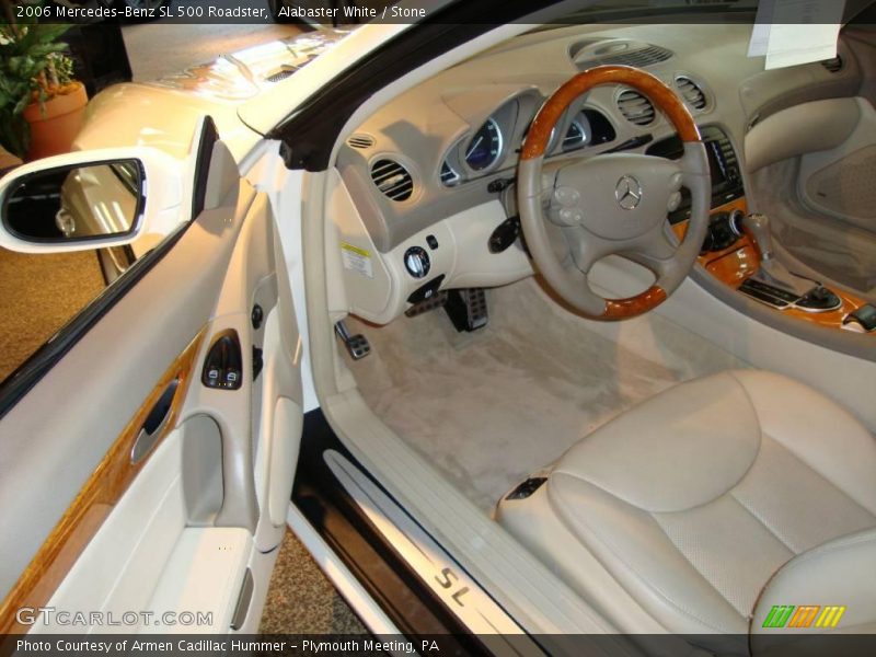 Alabaster White / Stone 2006 Mercedes-Benz SL 500 Roadster