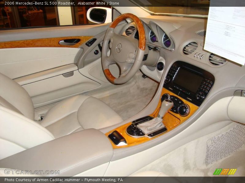 Alabaster White / Stone 2006 Mercedes-Benz SL 500 Roadster