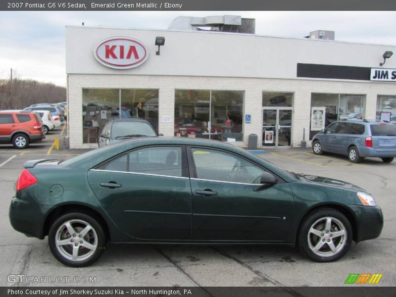 Emerald Green Metallic / Ebony 2007 Pontiac G6 V6 Sedan