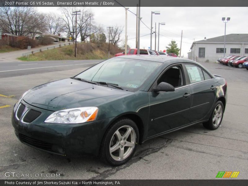 Emerald Green Metallic / Ebony 2007 Pontiac G6 V6 Sedan