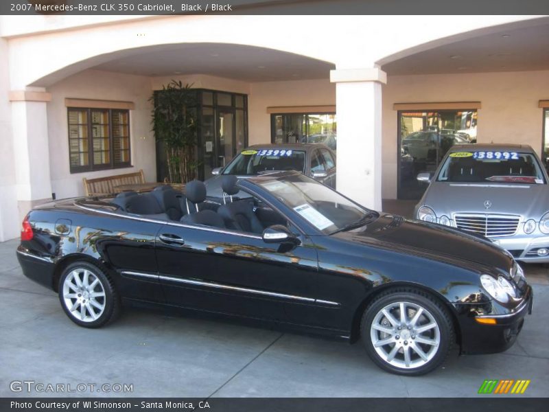 Black / Black 2007 Mercedes-Benz CLK 350 Cabriolet