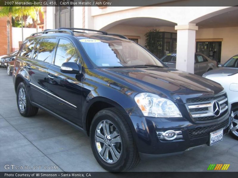 Capri Blue Metallic / Ash Grey 2007 Mercedes-Benz GL 450