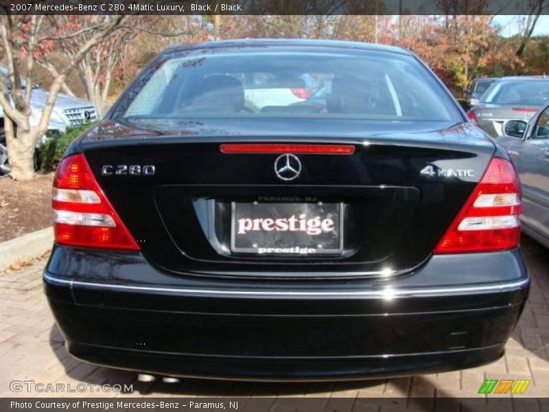 Black / Black 2007 Mercedes-Benz C 280 4Matic Luxury