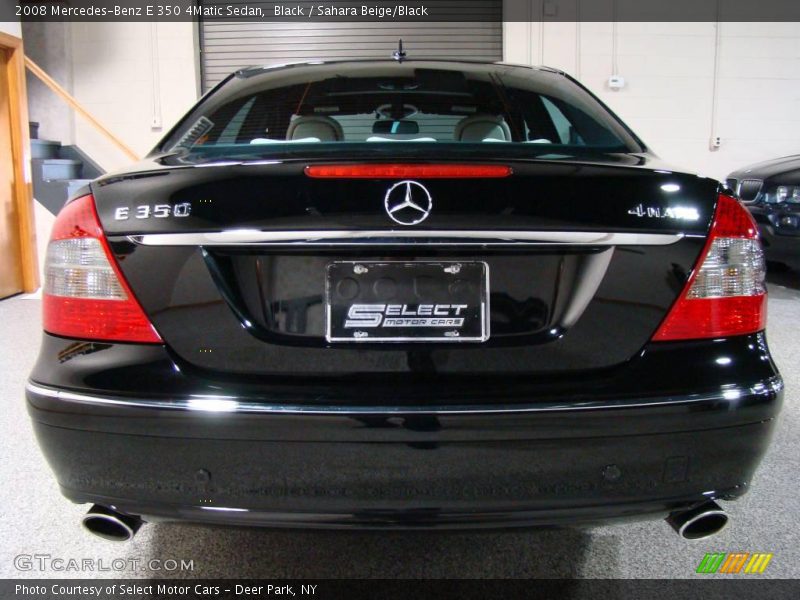 Black / Sahara Beige/Black 2008 Mercedes-Benz E 350 4Matic Sedan