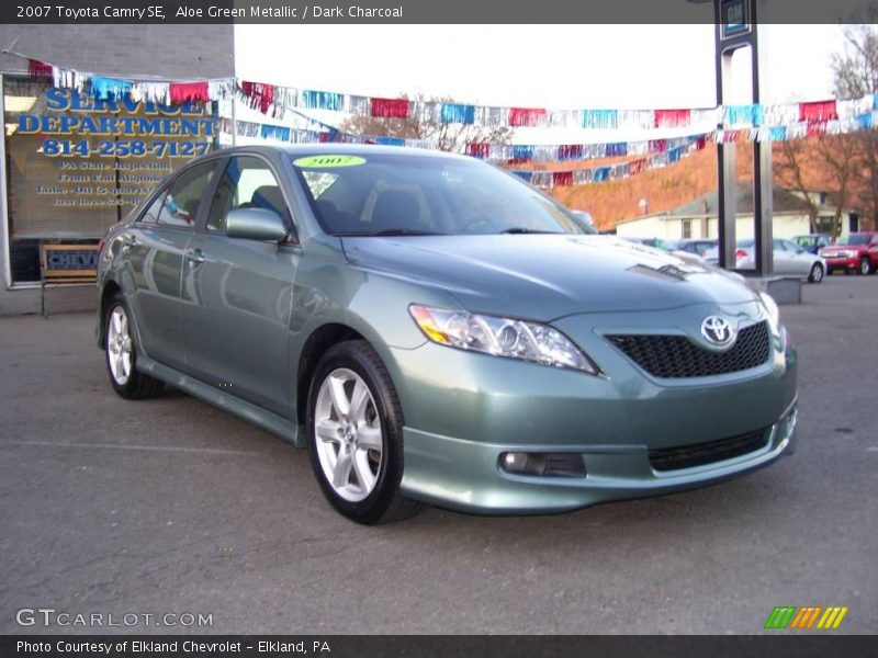 Aloe Green Metallic / Dark Charcoal 2007 Toyota Camry SE