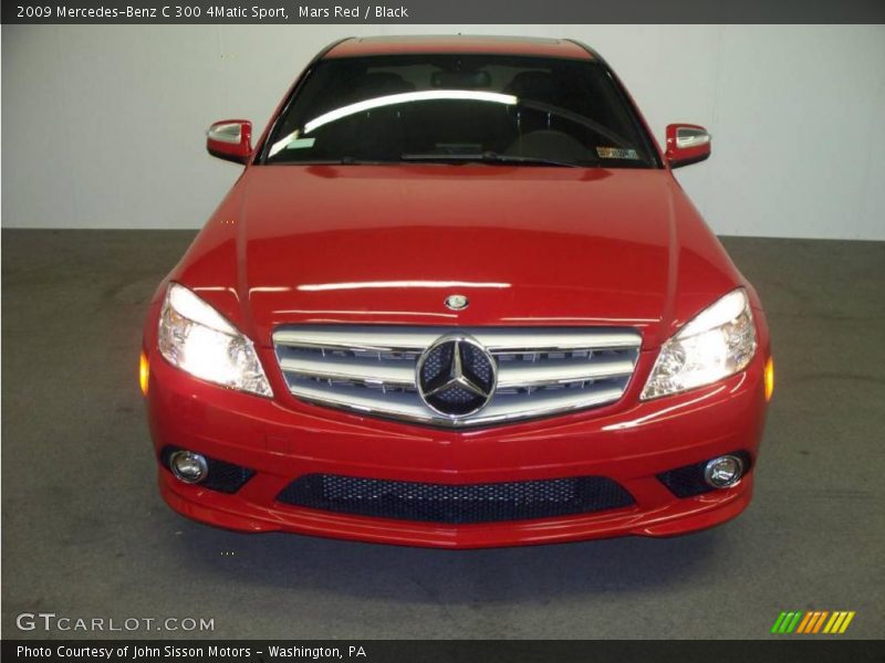 Mars Red / Black 2009 Mercedes-Benz C 300 4Matic Sport