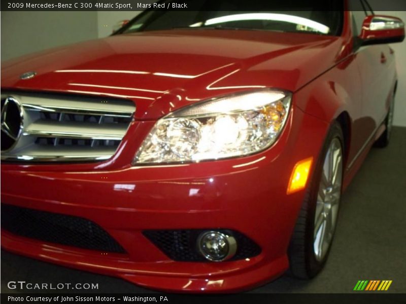 Mars Red / Black 2009 Mercedes-Benz C 300 4Matic Sport