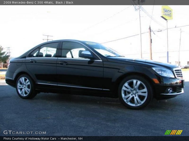 Black / Black 2009 Mercedes-Benz C 300 4Matic