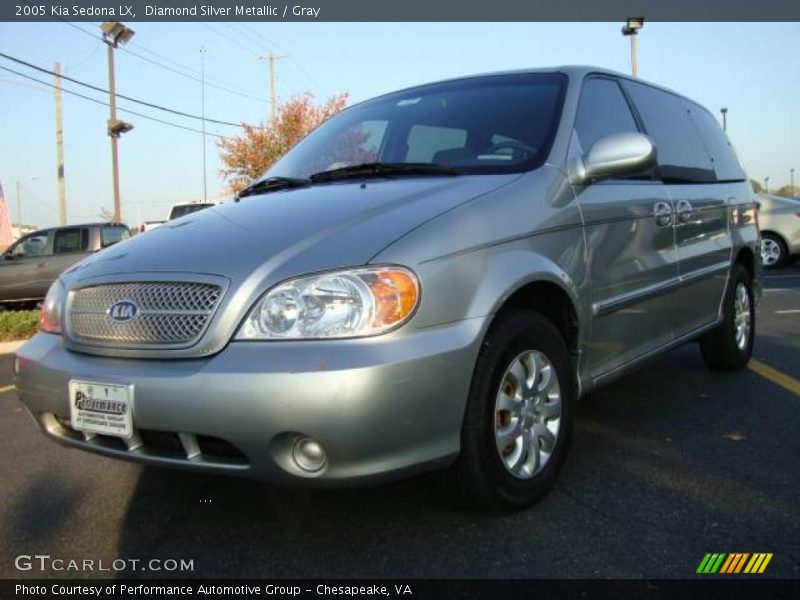 Diamond Silver Metallic / Gray 2005 Kia Sedona LX