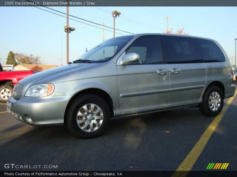 Diamond Silver Metallic / Gray 2005 Kia Sedona LX