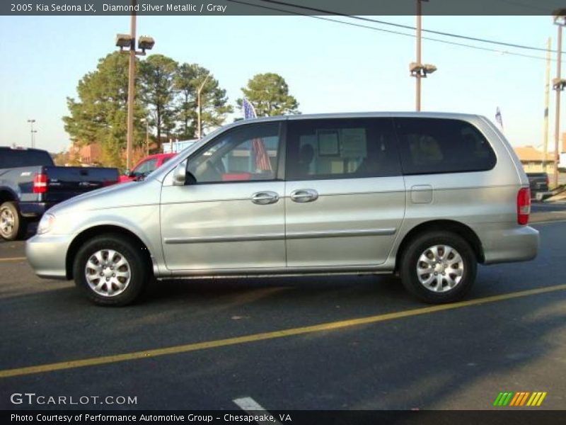 Diamond Silver Metallic / Gray 2005 Kia Sedona LX