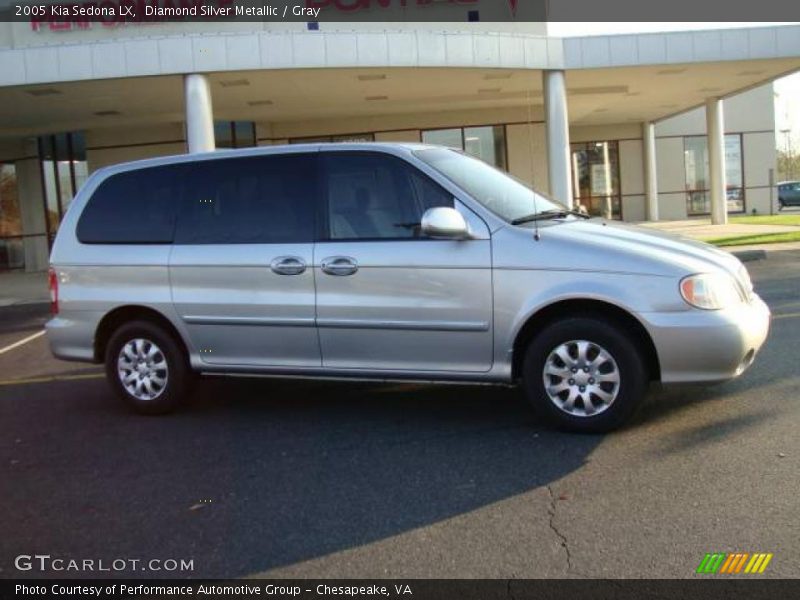 Diamond Silver Metallic / Gray 2005 Kia Sedona LX