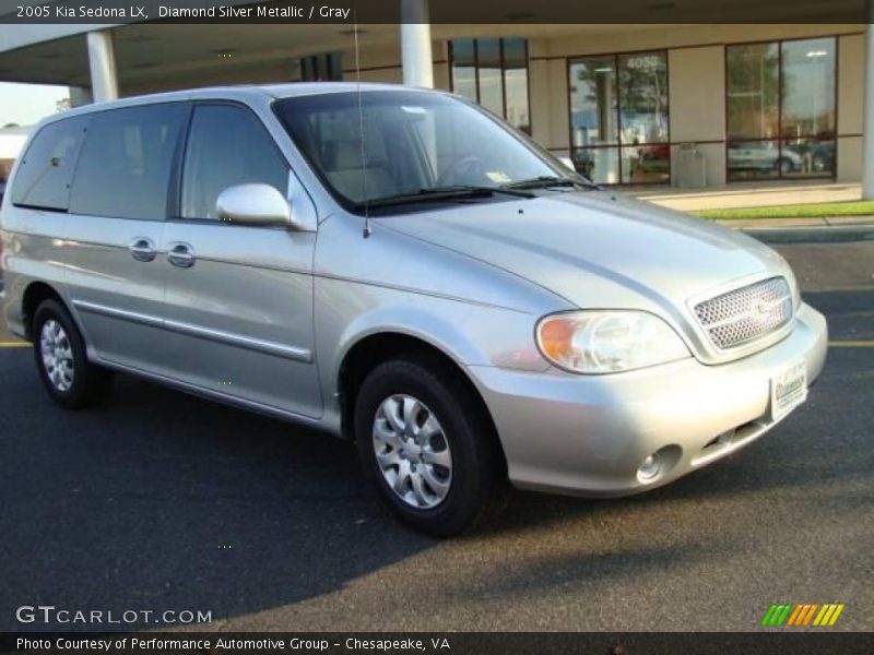 Diamond Silver Metallic / Gray 2005 Kia Sedona LX