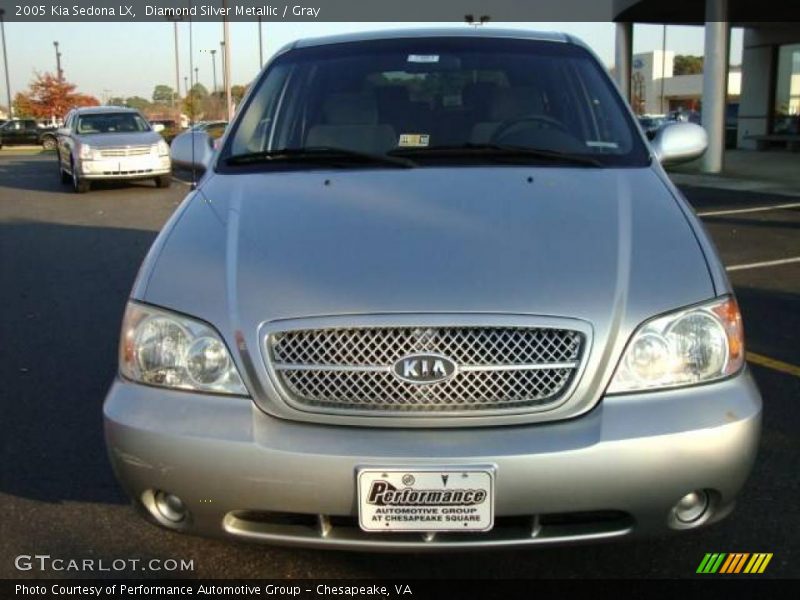 Diamond Silver Metallic / Gray 2005 Kia Sedona LX