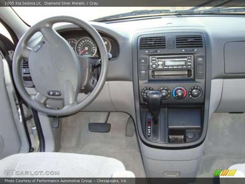 Diamond Silver Metallic / Gray 2005 Kia Sedona LX