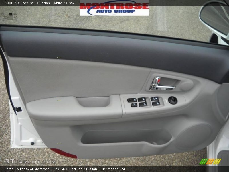 White / Gray 2008 Kia Spectra EX Sedan