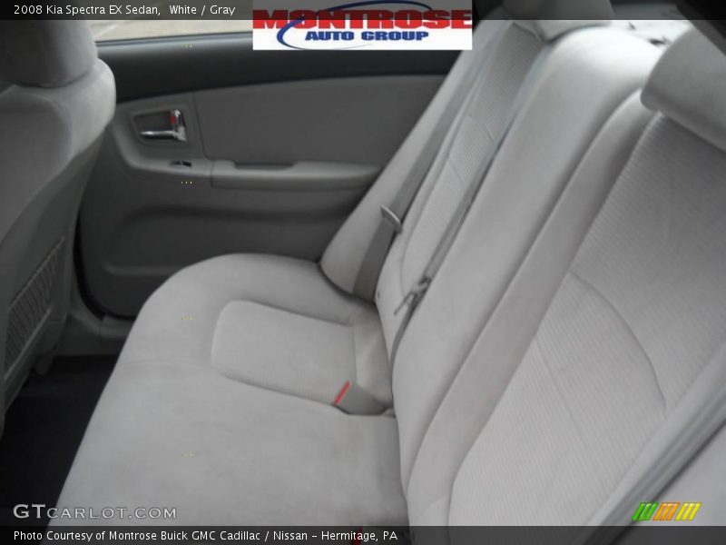 White / Gray 2008 Kia Spectra EX Sedan
