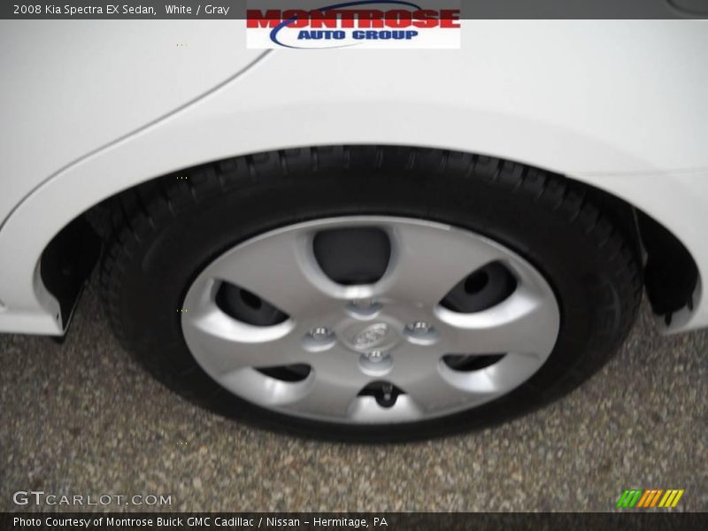 White / Gray 2008 Kia Spectra EX Sedan