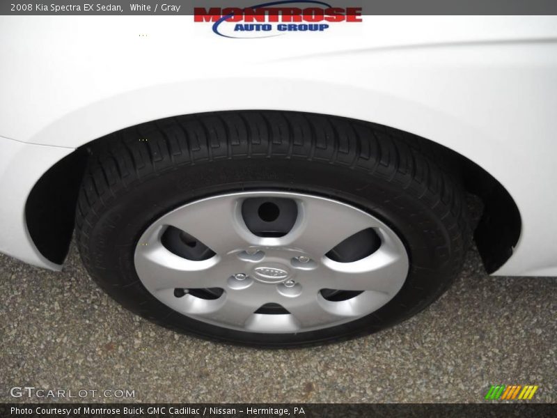 White / Gray 2008 Kia Spectra EX Sedan