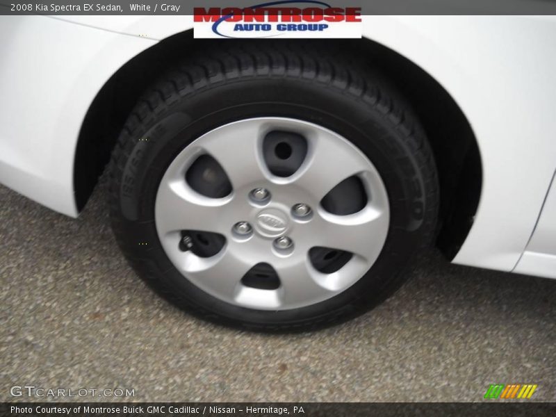 White / Gray 2008 Kia Spectra EX Sedan