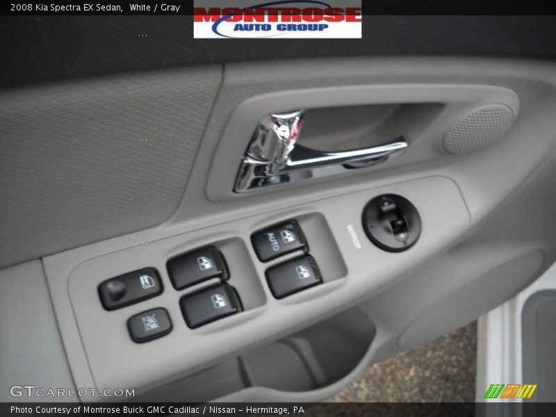 White / Gray 2008 Kia Spectra EX Sedan