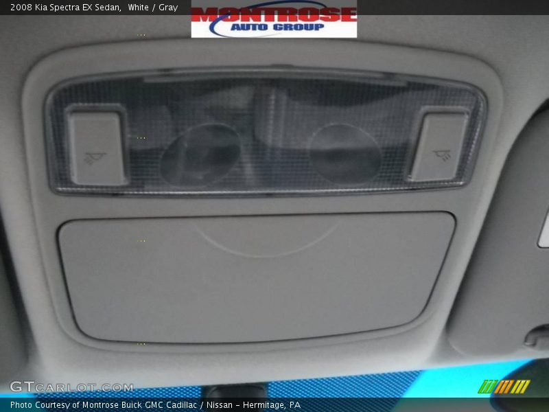 White / Gray 2008 Kia Spectra EX Sedan