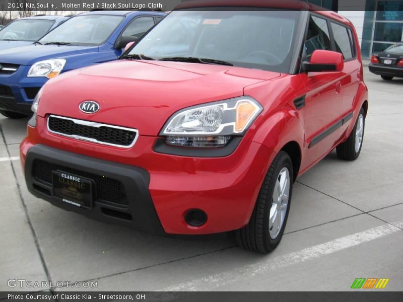 Molten Red / Black Soul Logo Cloth 2010 Kia Soul +