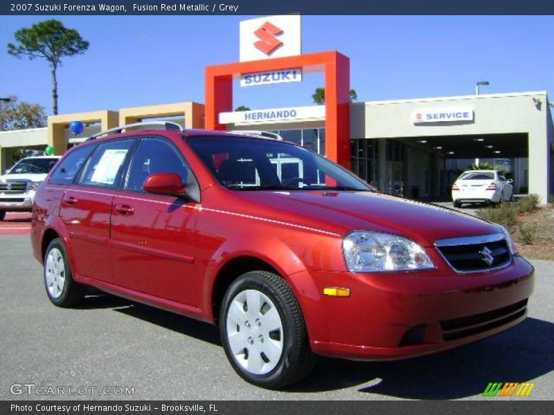 Fusion Red Metallic / Grey 2007 Suzuki Forenza Wagon
