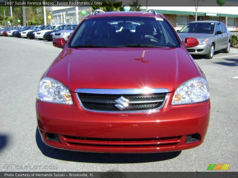 Fusion Red Metallic / Grey 2007 Suzuki Forenza Wagon